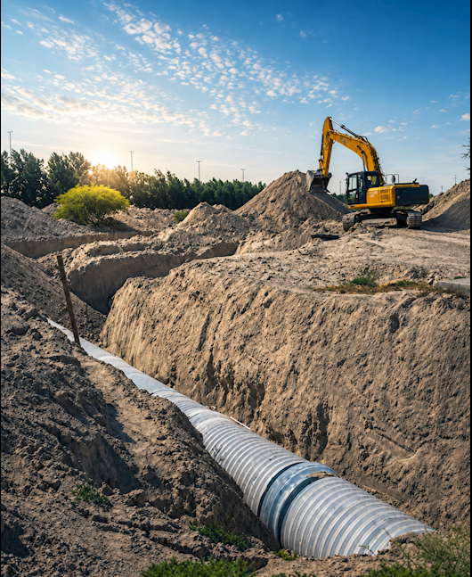 New Irrigation Network at Abdally Farms